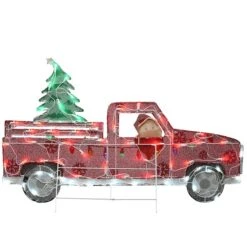 27'' Pre-Lit Santa In Red Truck Decoration 14 27'' Pre-Lit Santa In Red Truck Decoration -Michaels X-Mas Decor D619776S 14