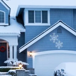 6-Point Star Ice Crystal Snowflake Pair With LED Lights 12 6-Point Star Ice Crystal Snowflake Pair With LED Lights -Michaels X-Mas Decor D619778S 12