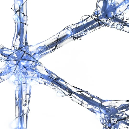 6-Point Star Ice Crystal Snowflake Pair With LED Lights 6 6-Point Star Ice Crystal Snowflake Pair With LED Lights - Image 4