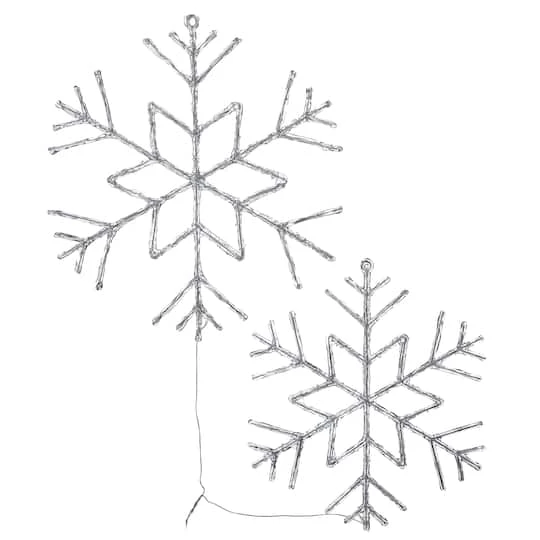 6-Point Star Ice Crystal Snowflake Pair With LED Lights 10 6-Point Star Ice Crystal Snowflake Pair With LED Lights - Image 8