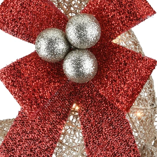 Champagne Reindeer And Sleigh With Clear Lights Decoration 7 Champagne Reindeer And Sleigh With Clear Lights Decoration - Image 5