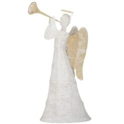 60'' Trumpeting White Angel With Multicolor LED Lights Decoration -Michaels X-Mas Decor D619780S 15