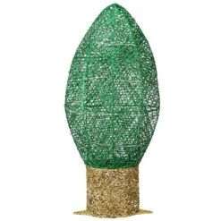 20" Pre-Lit Green Christmas Light Bulb Decoration 15 20" Pre-Lit Green Christmas Light Bulb Decoration -Michaels X-Mas Decor D619799S 16