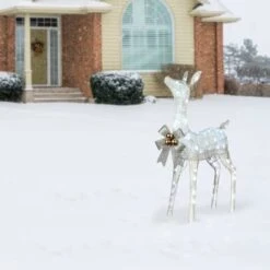 36" Pre-Lit Glittered Fawn -Michaels X-Mas Decor D619810S 12