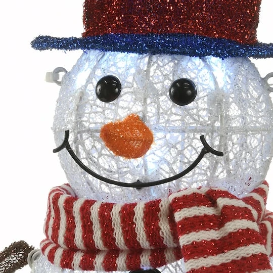 30" Pre-Lit Fabric Snowman 9 30" Pre-Lit Fabric Snowman - Image 7