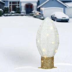 20" Pre-Lit LED White Christmas Light Bulb Decoration 11 20" Pre-Lit LED White Christmas Light Bulb Decoration -Michaels X-Mas Decor D619845S 12