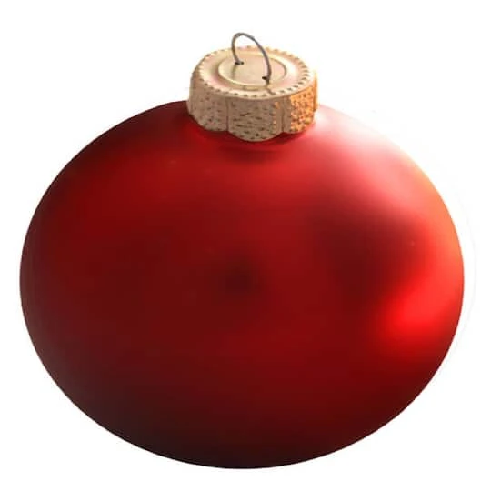 Whitehurst 4ct. 5" Matte Glass Ball Ornaments Red Matte 4 Whitehurst 4ct. 5" Matte Glass Ball Ornaments Red Matte - Image 2