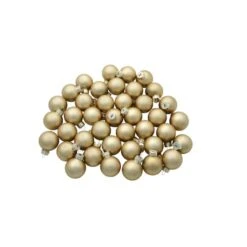 Whitehurst 40ct. 1.25" Matte Glass Ball Ornaments Gold Matte -Michaels X-Mas Decor D623195S 12