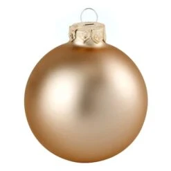 Whitehurst 40ct. 1.25" Matte Glass Ball Ornaments Champagne Matte
