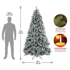 7.5ft. Unlit Snowy North Valley® Spruce Artificial Christmas Tree 14 7.5ft. Unlit Snowy North Valley® Spruce Artificial Christmas Tree -Michaels X-Mas Decor D644983S 15