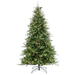 7.5ft. Pre-Lit Skykomish Pine Artificial Christmas Tree, Warm White LED Lights