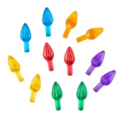 80ct. Multicolor Traditional Christmas Bulb Set -Michaels X-Mas Decor D645592S 1 1