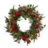 Glitzhome® 24" Pre-Lit Ornament, Berry, Holly & Pine Wreath -Michaels X-Mas Decor D652252S 1