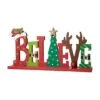 Glitzhome® 14'' BELIEVE Wooden Christmas Table Décor -Michaels X-Mas Decor D652314S 1