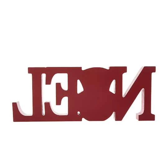 Glitzhome® 15'' NOEL Wooden Christmas Plaid Table Décor 9 Glitzhome® 15'' NOEL Wooden Christmas Plaid Table Décor - Image 7