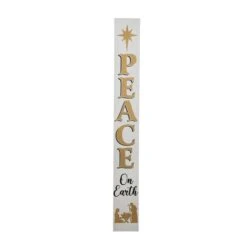 Glitzhome® 60'' PEACE Nativity Wooden Porch Sign -Michaels X-Mas Decor D652319S 1 1