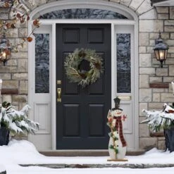 Glitzhome® 36'' Lighted Wooden Snowman Porch Décor -Michaels X-Mas Decor D652321S 4