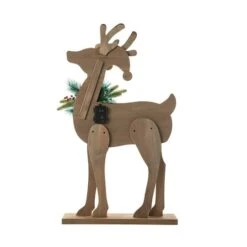 Glitzhome® 36'' Chunky Wood Reindeer Porch Décor -Michaels X-Mas Decor D652324S 8
