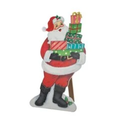 Glitzhome® 36'' Wooden Santa Gifts Porch Décor -Michaels X-Mas Decor D652325S 8