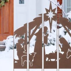 Glitzhome® 41.5'' Metal Nativity Combo Yardstake -Michaels X-Mas Decor D652330S 4