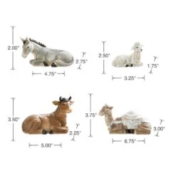 Glitzhome® Ivory Resin Nativity Figurine Set -Michaels X-Mas Decor D652339S 8