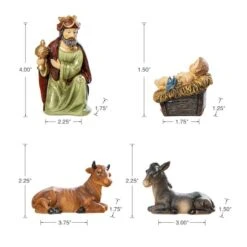 Glitzhome® Multicolor Resin Nativity Figurine Set -Michaels X-Mas Decor D652340S 7