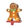Glitzhome® 7.25'' Marquee LED Gingerbread Man Christmas Stocking Holder -Michaels X-Mas Decor D652343S 1