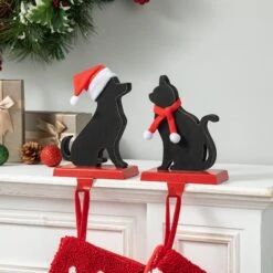Glitzhome® Cat & Dog Metal Christmas Stocking Holder Set 13 Glitzhome® Cat & Dog Metal Christmas Stocking Holder Set -Michaels X-Mas Decor D652345S 2
