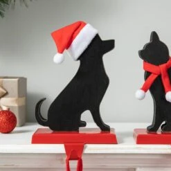 Glitzhome® Cat & Dog Metal Christmas Stocking Holder Set 15 Glitzhome® Cat & Dog Metal Christmas Stocking Holder Set -Michaels X-Mas Decor D652345S 4