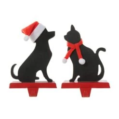 Glitzhome® Cat & Dog Metal Christmas Stocking Holder Set 18 Glitzhome® Cat & Dog Metal Christmas Stocking Holder Set -Michaels X-Mas Decor D652345S 7