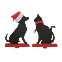 Glitzhome® Cat & Dog Metal Christmas Stocking Holder Set 19 Glitzhome® Cat & Dog Metal Christmas Stocking Holder Set -Michaels X-Mas Decor D652345S 8