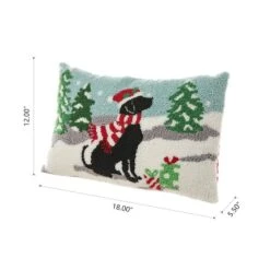 Glitzhome® Hooked Christmas Dog Pillow -Michaels X-Mas Decor D652353S 6