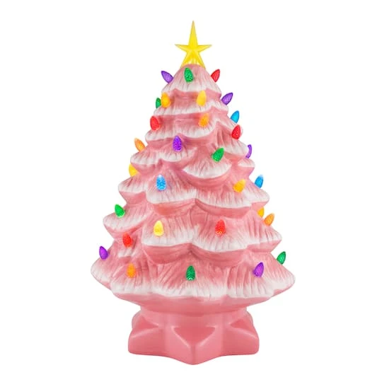 14" Pink Nostalgic Christmas Tree 3 14" Pink Nostalgic Christmas Tree
