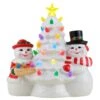 9.25" Mr. & Mrs. Snowman Nostalgic Tree 1 9.25" Mr. & Mrs. Snowman Nostalgic Tree -Michaels X-Mas Decor D657853S 1