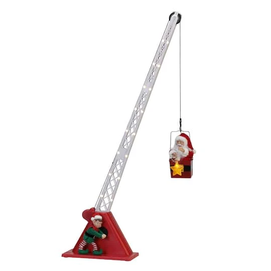 44" Santa's LED Christmas Crane 3 44" Santa's LED Christmas Crane
