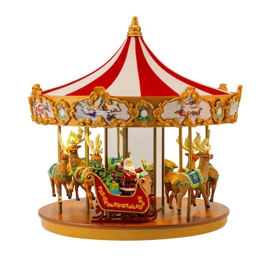 12" Lighted Very Merry Carousel 4 12" Lighted Very Merry Carousel - Image 2