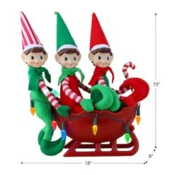 18" Santa's Elves Illuminated Sleigh Tabletop Accent 14 18" Santa's Elves Illuminated Sleigh Tabletop Accent -Michaels X-Mas Decor D657881S 4