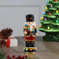 8" Illuminated Nostalgic Ceramic Nutcracker 7 8" Illuminated Nostalgic Ceramic Nutcracker -Michaels X-Mas Decor D657882S 2