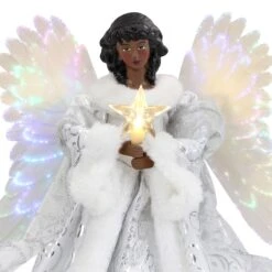 12" Fiber Optic Angel Tree Topper -Michaels X-Mas Decor D657884S 4