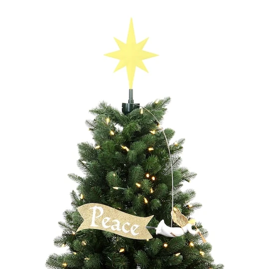 Angel With Banner Animated Tree Topper 5 Angel With Banner Animated Tree Topper - Image 3