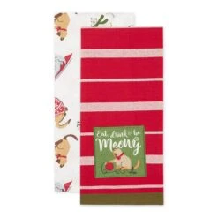 DII® Be Meowy Dishtowel Set -Michaels X-Mas Decor D658333S 4
