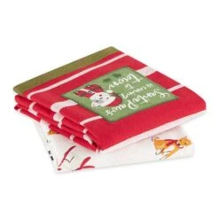 DII® Santa Paws Dishtowel Set -Michaels X-Mas Decor D658334S 2