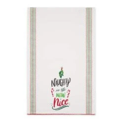 DII® Naughty Nice Printed Dishtowel Set 10 DII® Naughty Nice Printed Dishtowel Set -Michaels X-Mas Decor D658335S 2