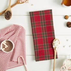 DII® Vintage Tartan Dishtowel Set -Michaels X-Mas Decor D658337S 5