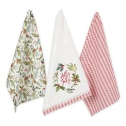 DII® Holly Jolly Sprigs Dishtowel Set