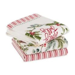 DII® Holly Jolly Sprigs Dishtowel Set 10 DII® Holly Jolly Sprigs Dishtowel Set -Michaels X-Mas Decor D658339S 2