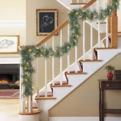 9ft. Pre-Lit LED Glittery Garland -Michaels X-Mas Decor D659571S 3