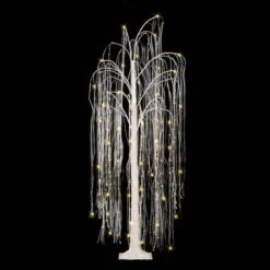 6ft. Pre-Lit Outdoor Willow Artificial Christmas Tree, Clear Lights