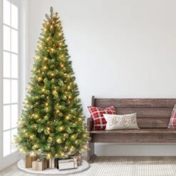 7.5ft. Pre-Lit Virginia Pine Artificial Christmas Tree, Clear Lights 9 7.5ft. Pre-Lit Virginia Pine Artificial Christmas Tree, Clear Lights -Michaels X-Mas Decor D659590S 3