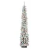 6ft. Pre-Lit Flocked Pencil Alpine Artificial Christmas Tree, Multicolor Lights 1 6ft. Pre-Lit Flocked Pencil Alpine Artificial Christmas Tree, Multicolor Lights -Michaels X-Mas Decor D659617S 1